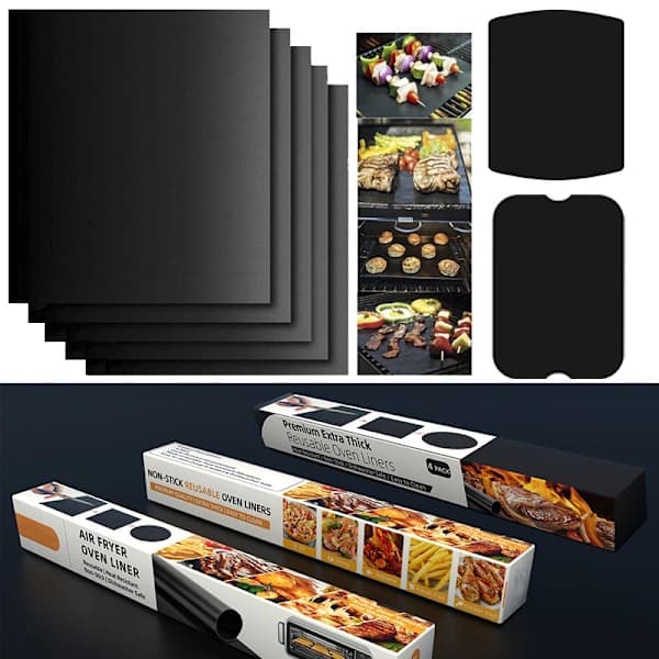 5-pack Grillmatta Ugnsmatta Utomhus Grillverktyg