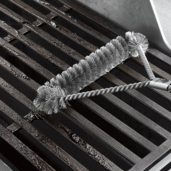 12\" 3-sidet grillbørste sort grillristrenser KLB