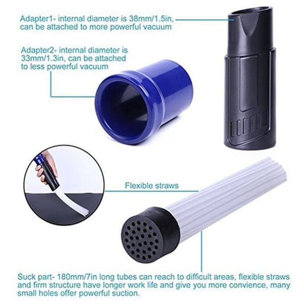 Universal Vacuum Cleaner Nozzle Small Straws Cleaning Tool Cleaning Brush Tool for Car Home