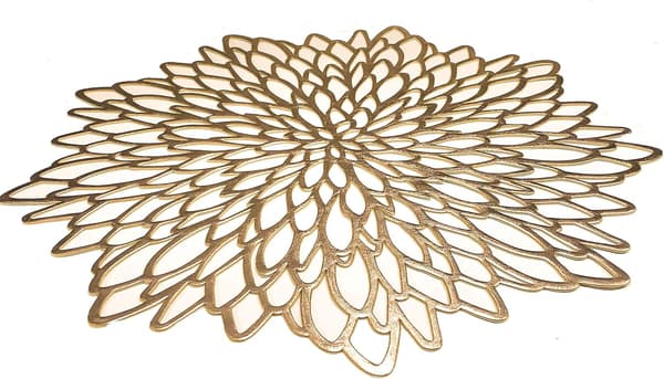 6-pack Guld Metallic Runda Bordstabletter Blad Matsalsbordsdekor