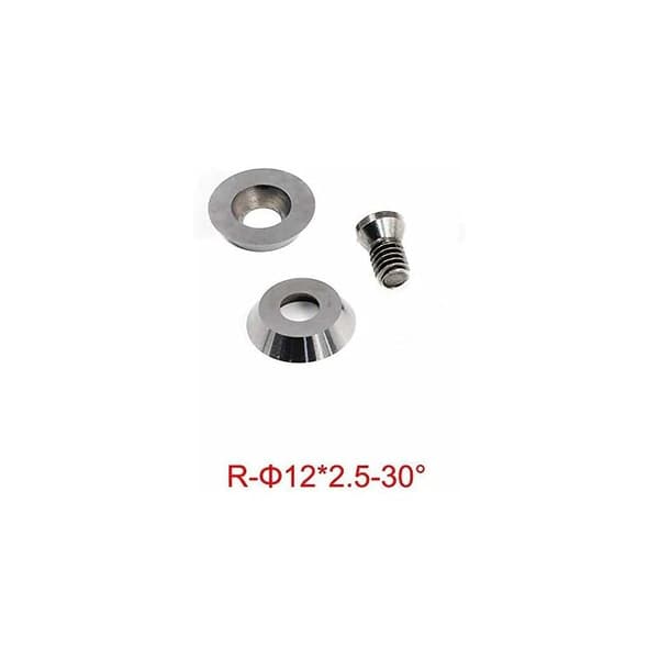 3 pcs Carbide Inserts for Woodturning Lathes (Includes 11mm Square with Radius, 12mm Round, 28X10mm Diamond with Point)