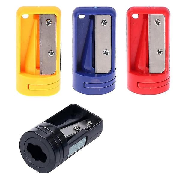 Carpenter Pencil Sharpener - 4-pack Manual Pencil Sharpener for Flat Carpenter Pencil, Portable Pe