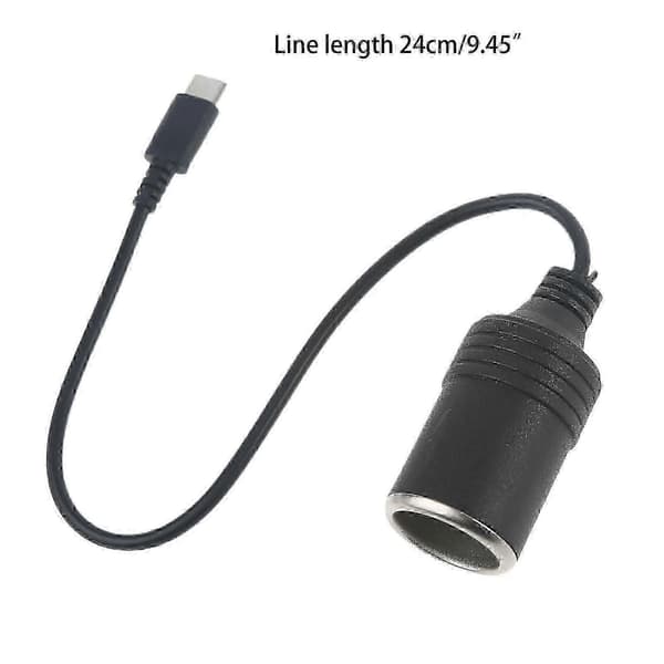 USB C PD til 12V 60W Bil Cigarettænderudtag Adapter til Biloplader & Støvsuger Edition 0120