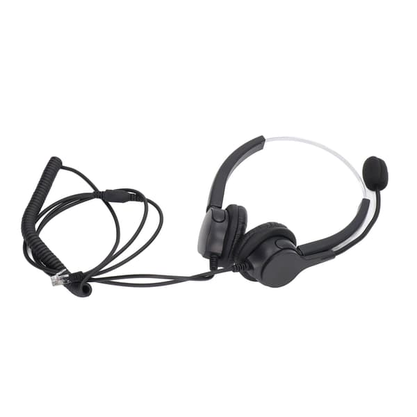 Call Center Headset Justerbart Kablet Støjreducerende Kundeservice Headset til RJ9 Headset-interface