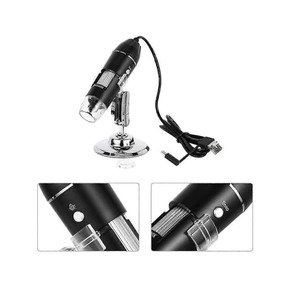 1600X Digital Microscope Camera 3-in-1 USB Portable Electronic Microscope for Soldering LED Magnifier for C
