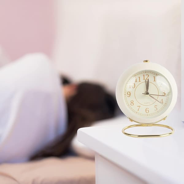 Retro analogt vækkeur, sengebordsur med høj alarm, Ba