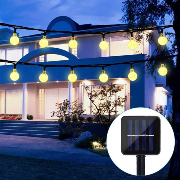 Udendørs solcellelamper 20 LED krystalkugler, 5m KLB