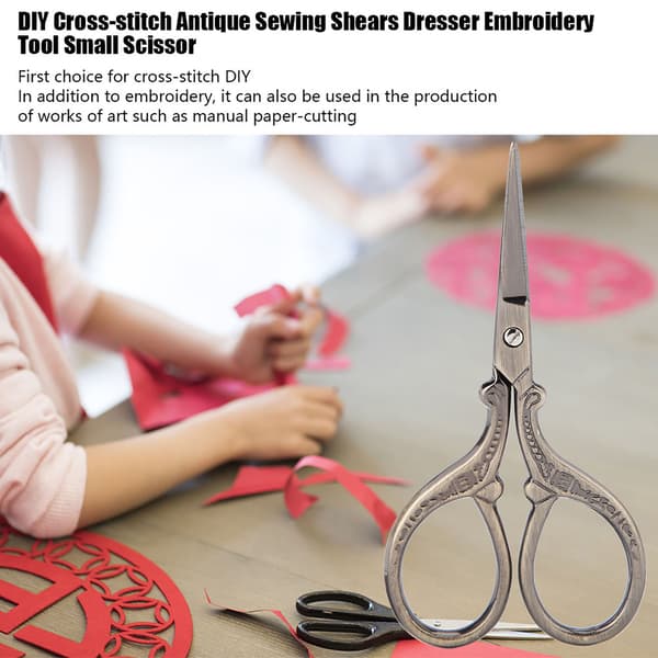 DIY Cross Stitch Antique Sewing Scissors Embroidery Tool Small Scissors (Bronze)