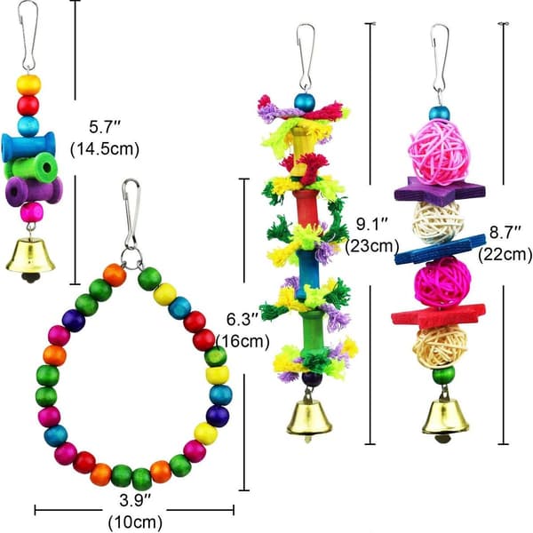 Parrot Toy, Swing, Chew, Hanging Bell, Cage Hammock, KLB