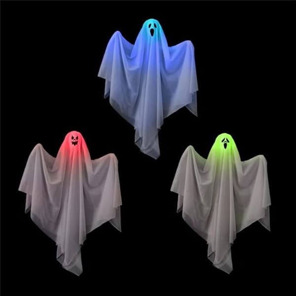 Halloween Ghost Hanging Decorations Halloween Hanging Decorations Light Up White Flying Ghosts Wood Window Wall Scary Ornament