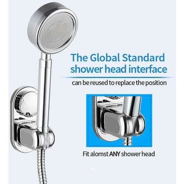 Suction Cup Shower Holder, Strong Suction, 5-Position Adjustable Angle, Wall-Mounted Handheld Shower Holder
