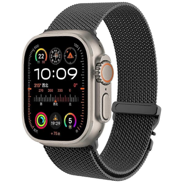 Erstatningsrem i milanesisk mesh af rustfrit stål til Apple Watch Series 10 46mm