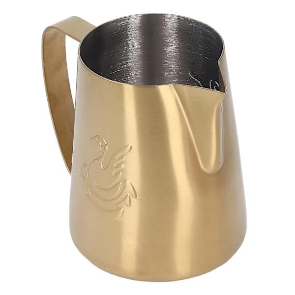 304 rustfrit stål skummekop 420ML med strømlinet design og olecranon-udløb - Guld