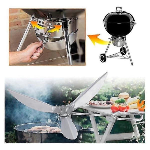 22 tommer One Touch askefjernelsessystem udskiftningssæt til Weber Master Touch Performer Original Kettle Grills Sølv Sølv Silver