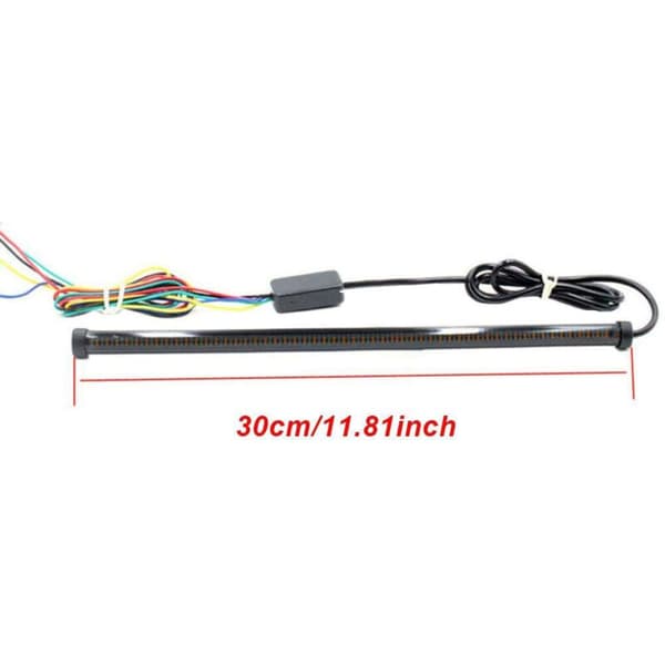 Flexible LED light strip for motorcycle with turn signal tail light red lights