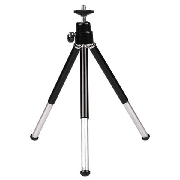 Portable Mini Tripod Lightweight Aluminum Alloy Adjustable Mini Tripod for Camera Projector Black