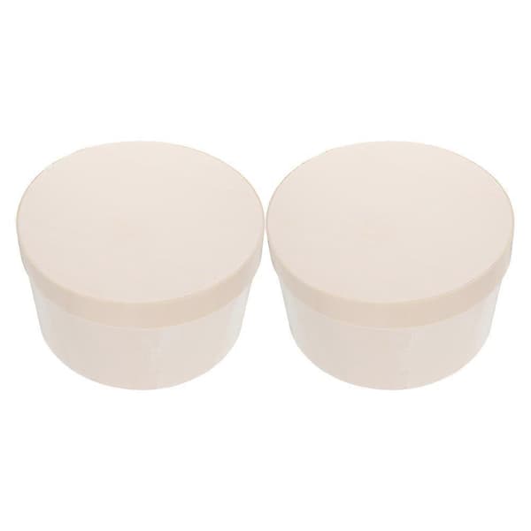 Cheesecake Box 2 pcs Light Brown Poplar Wood Portable Cake Box with Romantic Atmosphere for Storage