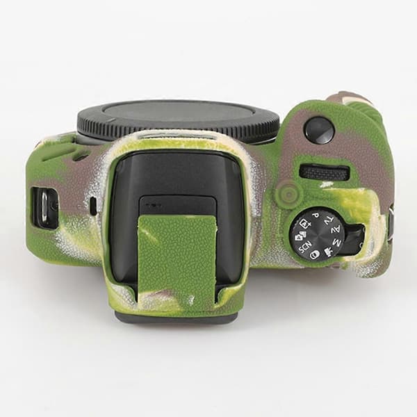 E1s Case for Canon EOS R100 Soft Silicone Protective Non-slip Camera A6J Protective Shell - Camouflage