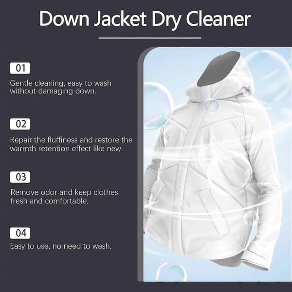 Jue Fish Down Jacket Detergent Mild Formula Stain and Odor Removal Down Jacket Cleaning and Care Detergent