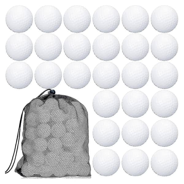 100 stk Golf Øvelsesbolde Hul Golfbolde Træning Golfbolde Med Mesh Snørepose Opbevaringsposer F