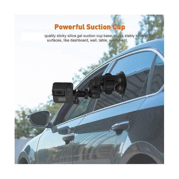 Car Mount for Sports Camera Car Windshield Suction Cup Mount Compatible for Action Camera Accessories