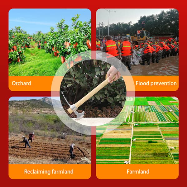 Double-sided Portable Pointed Hoe Efficient Digging Clearing Tool for Gardening Ice Pick Ice Pick