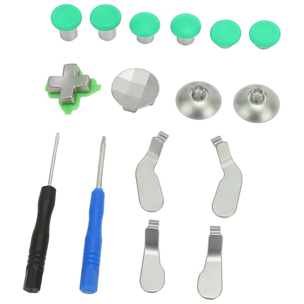 Handle Metal Key Paddle Set Professional Aluminum Alloy Replacement Control Key Paddle Kit for PS4 Green