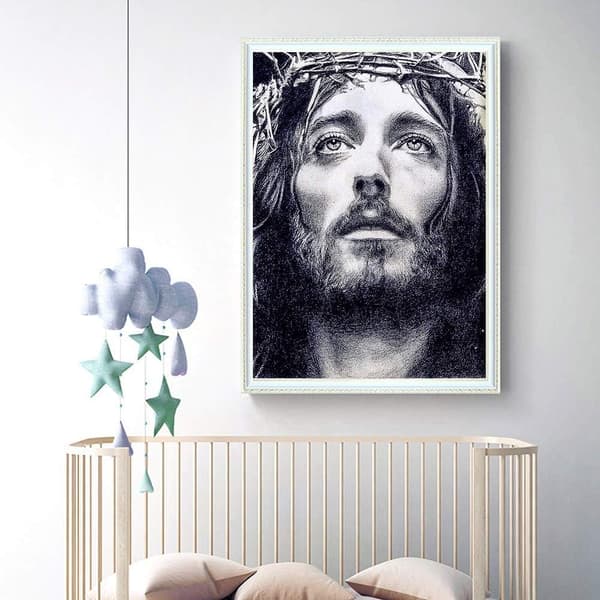 Diamantmaleri Full Rhinestones Kristendom Jesus Mann DIY, DIY