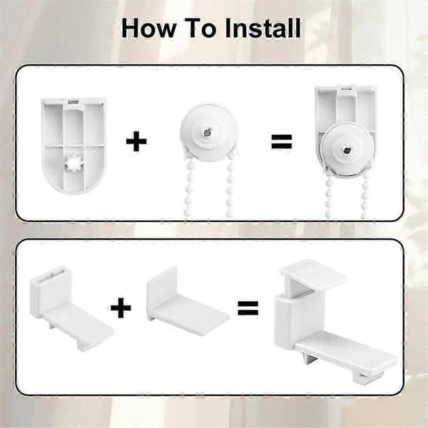 Replacement Roller Blind No Drilling 17mm Roller Blind Bracket Window Double Roller Blind Clamp Bracket Chain Hoist (FMY)