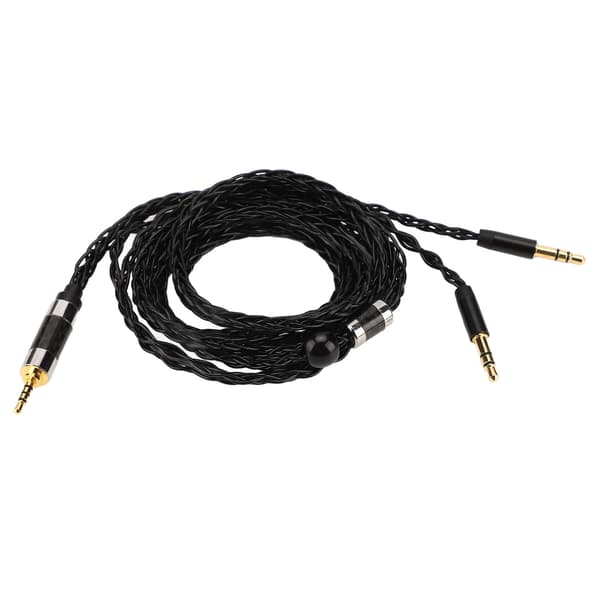Headphone Cable 8 Core 2.5mm Balanced Plug to Dual 3.5mm Plug Silver-Plated Replacement Cable for Headphones