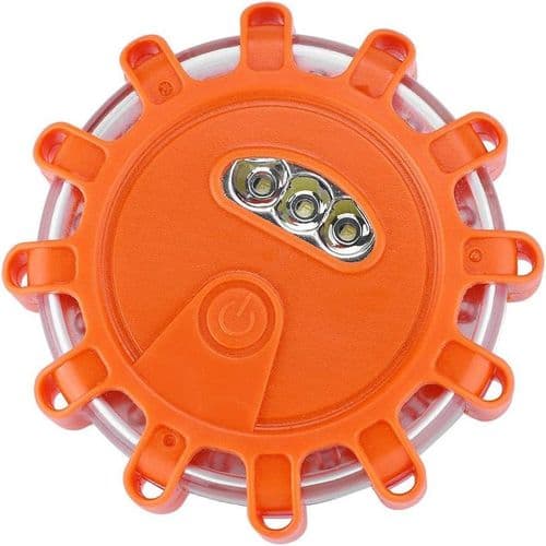 Orange LED Battery Operated Warning Light