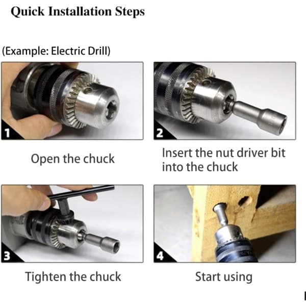 Magnetic Screwdriver Bit, 8mm 1/4'' Hexagon Screwdriver Bit, for Electric Hand Drill/Pneumatic Screwdriver/Impact Screwdriver Bit, 5 Pcs