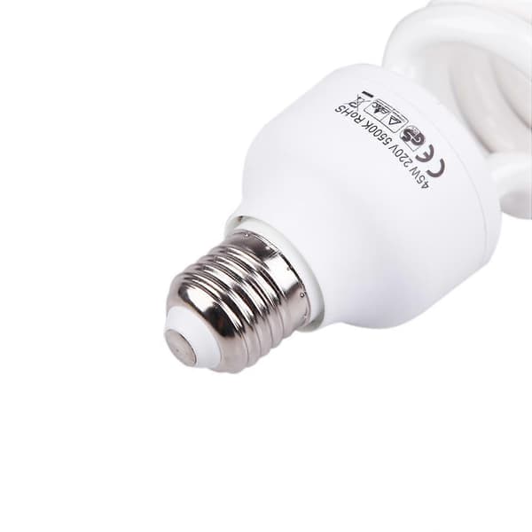 5x Compact E27 220v 5500k 45w Photo Studio Light Video Photography Daylight Lamp White