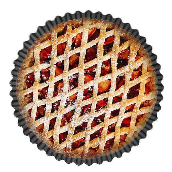 Quiche Pan Tart Pan 9 Inch Pie Pan Non-stick Extra Deep Fluted Tart Pan, Black