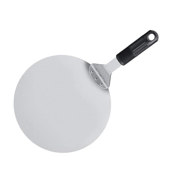 1 stk. pizzaspade i rustfrit stål, rund spade, overførselsbakke, køkkenrestaurant, bageværktøj, varm