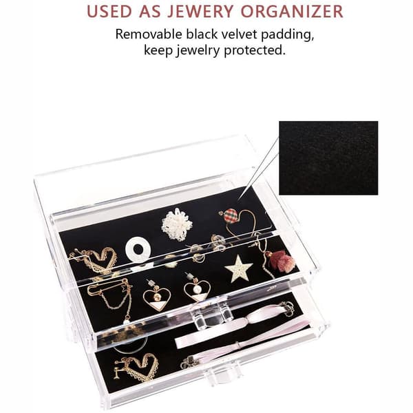 Makeup Storage Box Cosmetic Storage Box Multi-layer Jewelry Box Transparent Desktop Storage for Cosmetics