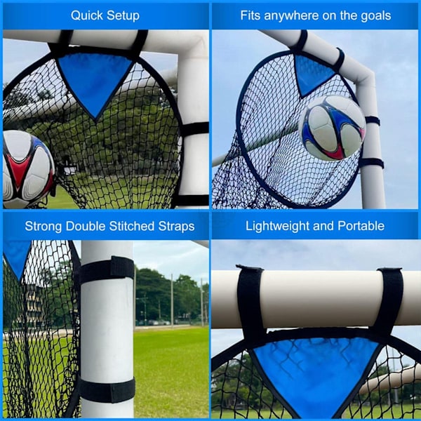 Træningsnet til fodboldmål 2-pak Sort-FF1- Sort Sort Svart Sort