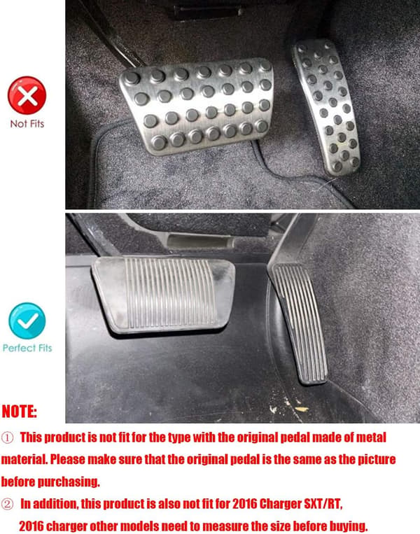 2 st Anti-Slip Aluminium Performance Auto Bromspedal Pad Kit, A