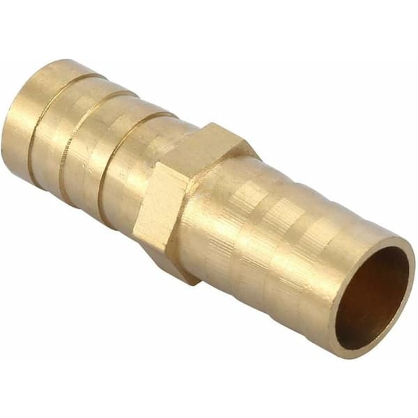 Lige modhageforbindelse, tovejs lige slangeadapter messingrørfitting samling rørforbindelse 10 mm (10 mm 5 stk)
