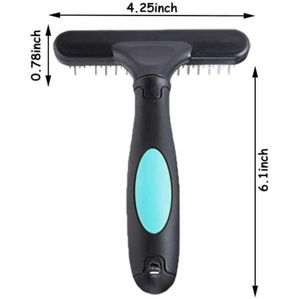 Pet Slicker Brush, Dog Brush, Double Row, Undercoat Slicker, Double Row Dog Brush, 33 Teeth, Sunny