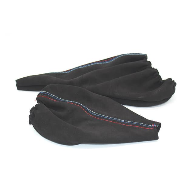 Gear Shift Boot Manual Handbrake Cover Gaiter Cover for -3 Series E36 E46 E30 E34 M3 Z3 Black Suede Leather