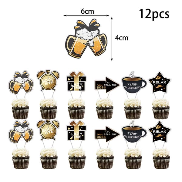 Retirement Party Theme Pull Flag Emulsion Balloons Package Party Decoration Set 1 Set 1