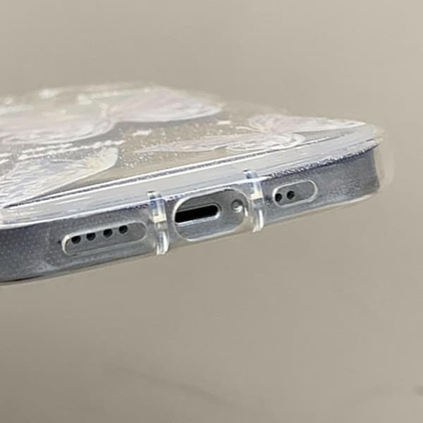 Blå: iPhone-deksel for kvinner/jenter – søt sommerfuglglitter med armbånd, ripebestandig støtsikker – blå Blue iPhone 13 Mini