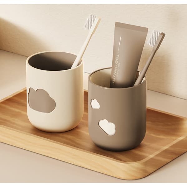 Kreativ Munsköljkopp, Beige och Kaffe, 2-pack