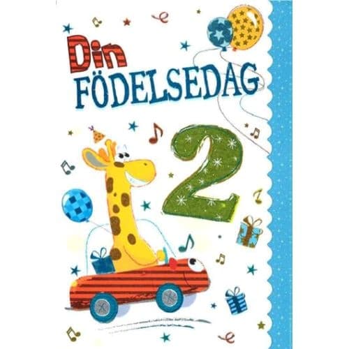 Grattiskort 2 år Giraff - Spader