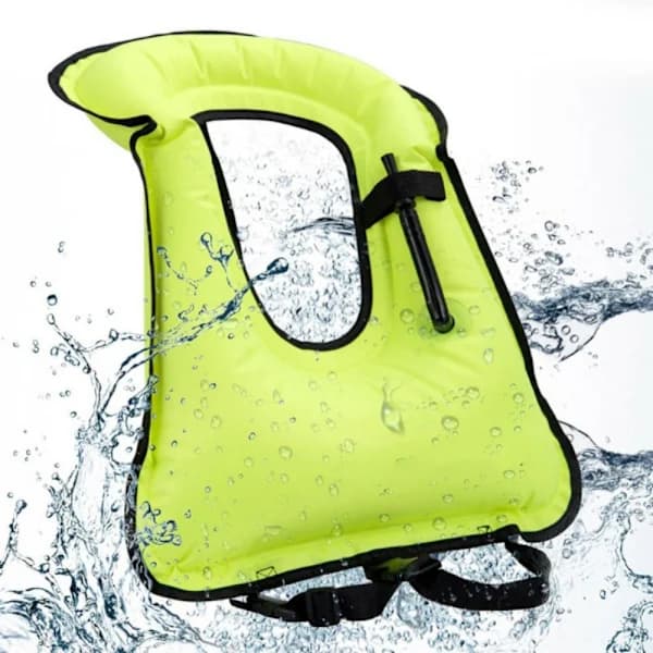 Blå snorkel- og svømmevest til børn, blå