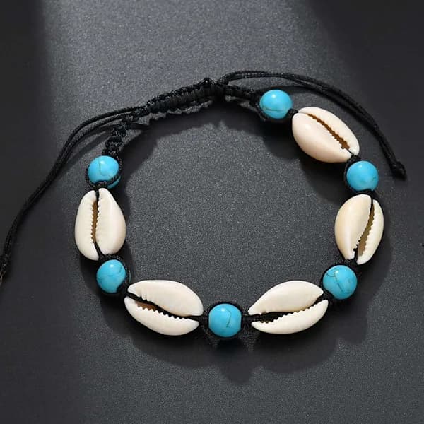 Creative bracelet, shell woven anklet (mixed colors)