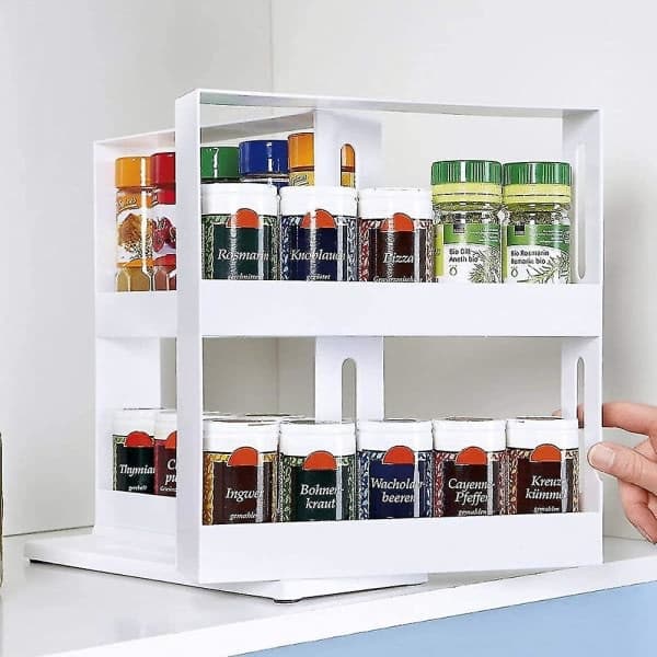 Narrow and extendable spice rack for the kitchen cabinet