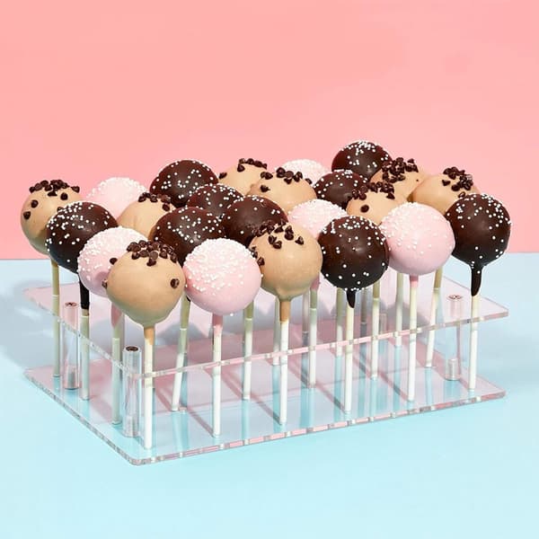 Cake Pop Bageform - 21 Huller - Slikkepind Displaystativ - Slikkepind Holder - Cake Pop Maker - Cake Pop Sæt - Cake Pop Holder - Cake Pop Pinde ...