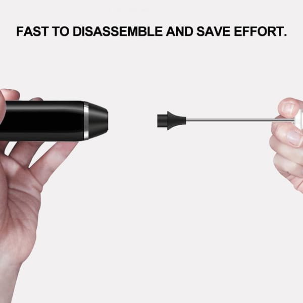 Electric Milk Frother Automatic Egg Beater USB Charging Mixer with 3 Speed Settings for Coffee Drink Stirrer